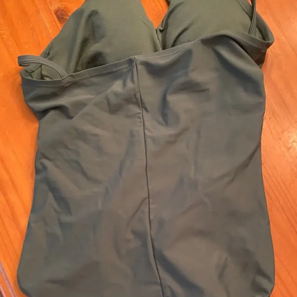 Ellen Tracy Teal One-Piece Swimsuit - Picture 3 of 3